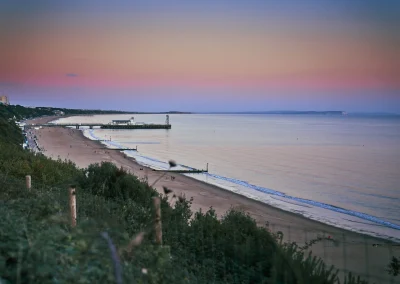 Bournemouth beach at sunset
